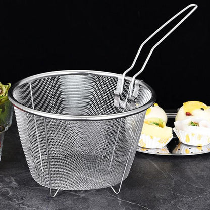 Marmite Friteuse Multifonction en Acier Inoxydable avec Couvercle
