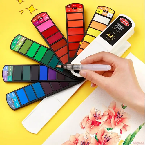 Coffret Aquarelle 42 Couleurs – Kit de Peinture Portable