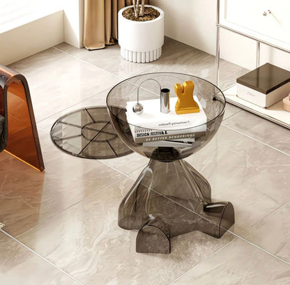 Table ronde design avec rangement caché