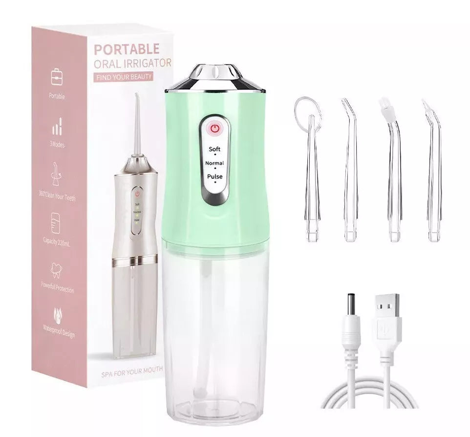 Hydropulseur Dentaire sans Fil – Irrigateur Oral avec 4 Embouts et Réservoir Amovible