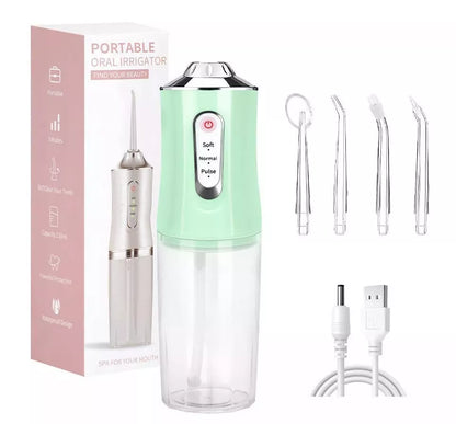 Hydropulseur Dentaire sans Fil – Irrigateur Oral avec 4 Embouts et Réservoir Amovible