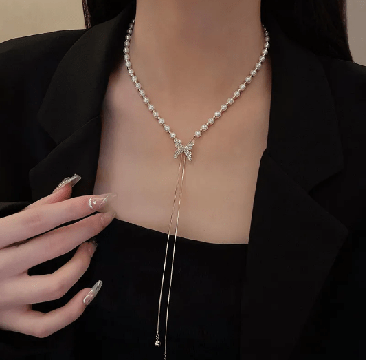 Collier Avec Pendentif Papillon Scintillant